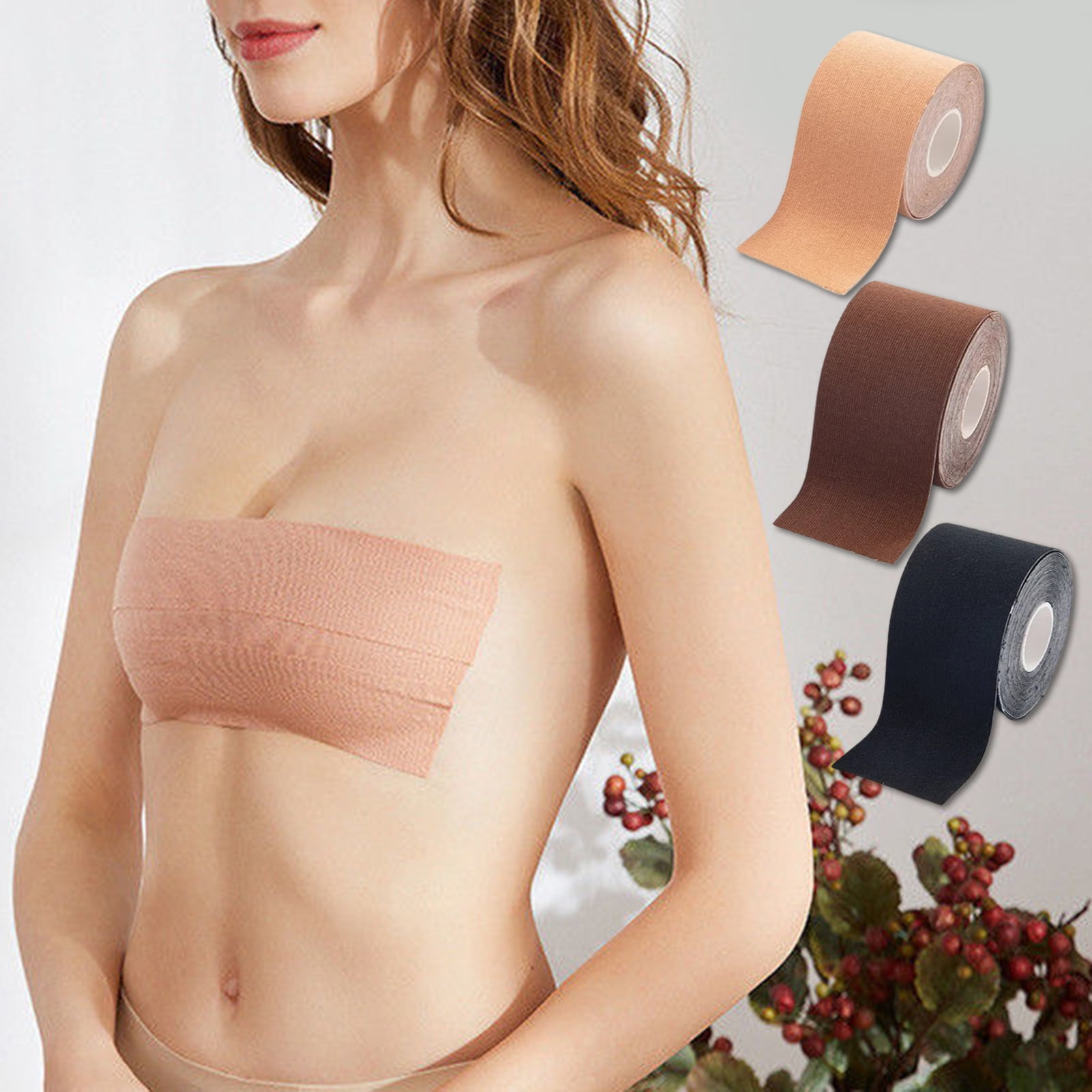 Deilin Boob Tape, Breast Lift Body Tape, Bob Tape for Large Breasts, Women  Breast Lift Tape with 2pcs Reusable Nipple Covers Beige : :  Clothing, Shoes & Accessories