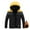 Black, variant on Boys Outerwear Thick Padded Hooded Jacket for Autumn and Winter Fashionable Casual Comfort with Warm Layering
