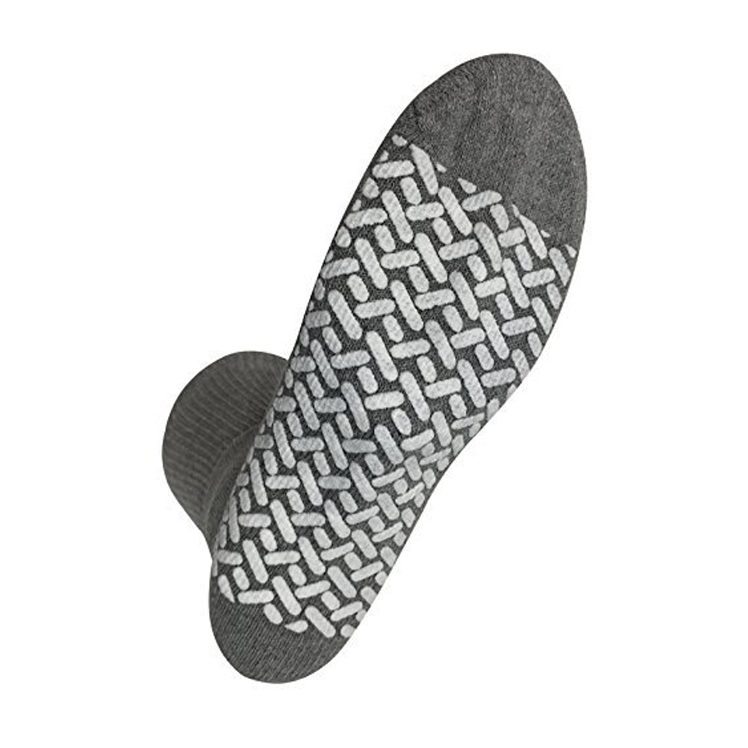 Noble Health Care Diabetic anti Skid Hospital Slipper Socks Women's 9-11, Grey (3 Pack)