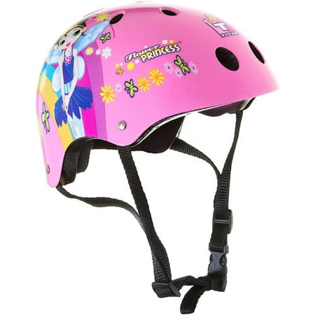 Titan Flower Princess 11-vent Girls Pink Skate and Bike Helmet, Size Small
