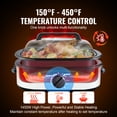 thumbnail image 4 of VEVOR Electric Roaster Oven, 26 lb 22 QT Turkey Roaster Oven with Self-Basting Lid, Roaster Oven with Removable Pan, Defrost & Warm Function, Adjustable Temperature, Visible & Self-basting Lid, White, 4 of 9