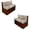 Beige-Boho Mandala, variant on SCRAWLGOD Polynesian Frangipani Print Stretch RV Dinette Cushions Slipcover, 2 Backrest Cover and 2 Bench Cover Anti Dust Anti Slip RV Dinette Booth Cushions Slipcover