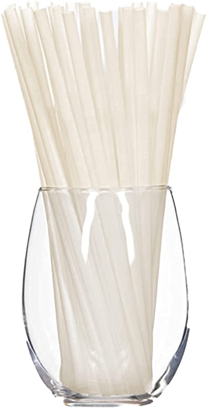 Plant-Based Plastic Straws 200 Bulk Pack Reduce Your Carbon Footprint... Clear 
