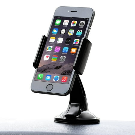 IPOW 2-in-1 Winshield Phone Mount Dashboard Phone Holder for Car with Strong Suction Cup, Compatible with iPhone, Nexus, LG, Note, HTC, Blackberry, Sony, Motolora, One Plus,