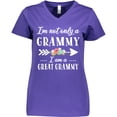 thumbnail image 3 of Inktastic I'm Not Only a Grammy I'm a Great Grammy with Flowers Women's V-Neck T-Shirt, 3 of 5