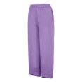 thumbnail image 5 of VEKDONE Capri Pants for Women Casual Summer Lightweight Cotton Linen Pants Loose Fit Tulip Hem Trendy Capris with Pockets of Purple M, 5 of 7