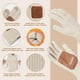 thumbnail image 4 of Conjunto de Gorro, Bufanda y Guantes de Invierno para Mujer, Guantes con Pompón, Gorro y Bufanda Larga, Elegantes Accesorios de Invierno 3 en 1, 4 of 9