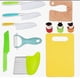 thumbnail image 1 of Vajilla para niños Cuchillo de plástico Jardín de infancia Educación temprana Cuchillo de plástico para frutas Cortar verduras No dañar Cuchillo para tartas para niños Cortar patatas, 1 of 5