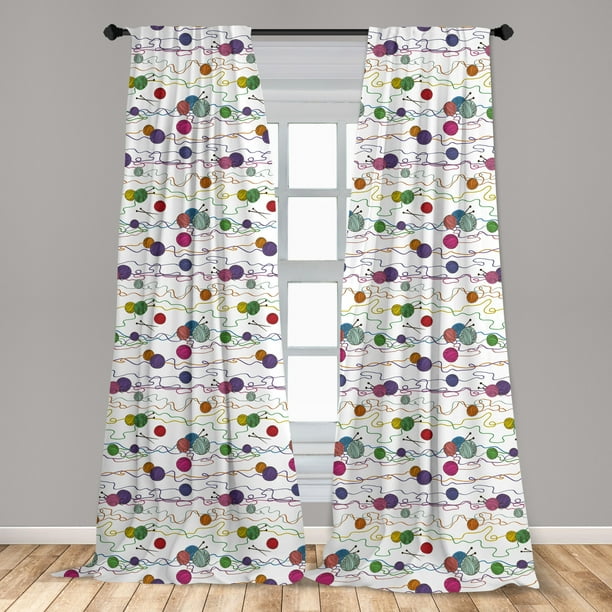 Colorful Curtains 2 Panels Set, Cool Curtain Ideas