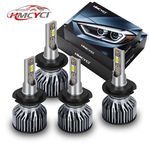 4PCS H7 LED Headlamp Bulb,Super Bright H7 High Beam H7 Low Beam Combo Kit,6000K Cool White,Upgrade Halogen Headlight bulbs