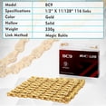 thumbnail image 5 of BUCKLOS 6/7/8/9/10/11/12 Speed Bike Chain,Half Hollow/Full Hollow Bicycle Chains for Road Bike/Mountain Bike/MTB//BMX,Silver/Gold 1/2 x 11/128 Inch 116 Links with Quick Link, 5 of 7
