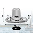 thumbnail image 2 of Bamboohart 20 Sets Twist Lock Fasteners  Twist Lock Common Sense Fastener  Stainless Steel Plated Rotating Button Fasteners  for Boats  Sailboats  RVs  Dinghies and Caravans, 2 of 6
