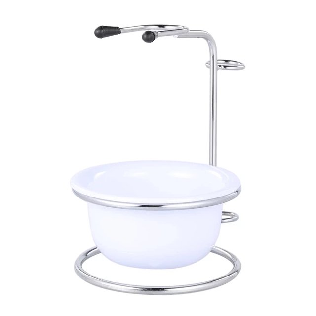 Seitruly Estante de almacenamiento, soporte para cuenco, soporte para cepillo, multiusos, exquisito ahorro de espacio, artesanía de hierro, Pinceles de maquillaje y herramientas Blanco