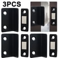thumbnail image 5 of Tope Magnético para Puerta Gabinete Sin Perforaciones Atrapa Herrajes Delgados en Forma L (negro), 5 of 5