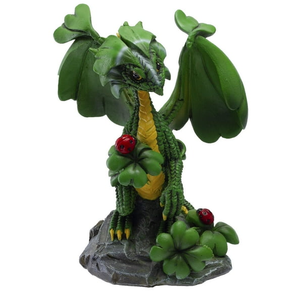Pacific Giftware Dragon Fantasy Lucky Clover Dragon Resin Figurine