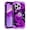 Purple Rose, variant on Meshine Phone Case for iPhone 15 Pro Max,Glow in The Dark Three Layer Heavy Duty Shockproof Full Body Protection Hard Plastic Bumper+Soft Silicone Protective Case,Purple Butterfly