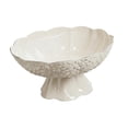 thumbnail image 2 of Frutero con pedestal y orificios de drenaje, multiusos, elegante, para servir aperitivos, ideal como centro de mesa para aniversarios o para el hogar. Blanco, 2 of 8