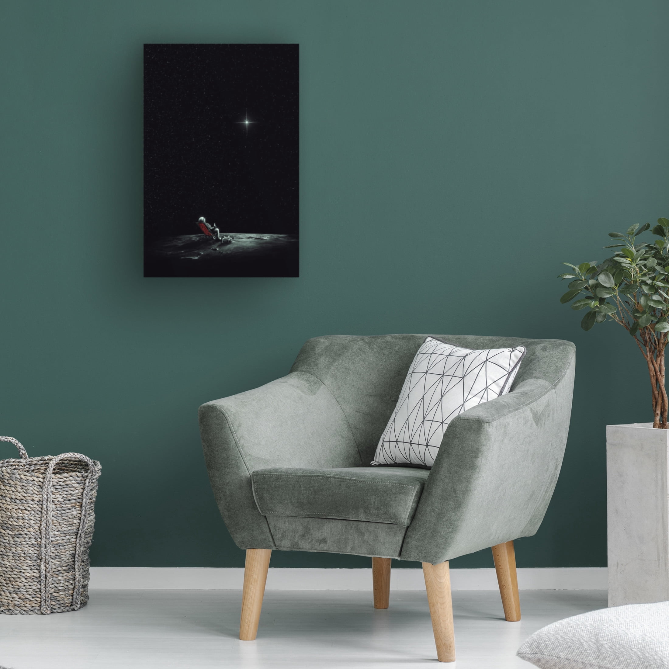 Canvas Wall Art - Francis Minoza 'Space Chill' Wall Art for Living Room, Bedroom, or Office D?cor by Trademark Fine Art - 30 x 47 Inches