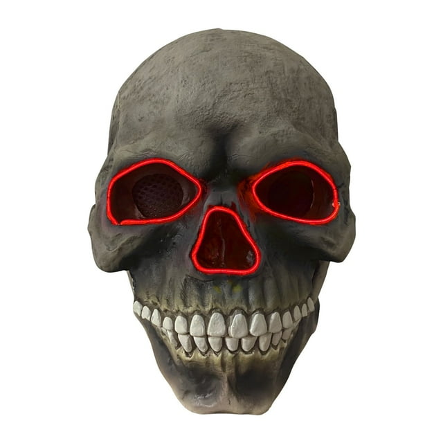 Terror Decorative Full Head Mask / Helmet Movable Jaw (Luminous Eyes)