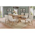 thumbnail image 2 of Ensemble de Salle à Manger 7pc en Bois Naturel avec Table Extensible + Chaises Beiges, 2 of 10