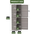 thumbnail image 3 of Uforic Brown Single-Door Storage Cabinet, 45×40×160cm, Black Iron Frame & PE Rattan, Adjustable Shelves, Anti-Tipping Kit, Adjustable Feet, 3 of 11