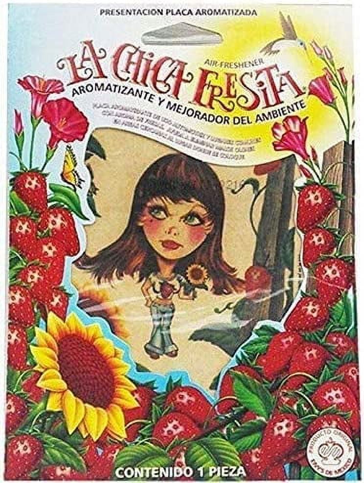 6 pack Strawberry La Chica Fresita air Fresheners Aromatizante Fresa Strawberry 6 Count (Pack of 1)