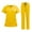 yellow, variant on Scrubs Set for Women, Modern V-Neck Scrub Top & Jogger Scrub Pants with Multi Pockets Professionals Soft Stretch Athletic Nursing Uniform Workwear (Yellow)