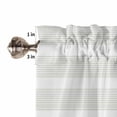 thumbnail image 5 of Bedroom Curtains 63 Inches length, Sage Green Stripe Window Treatment Curtain Drapes, Modern Rustic Horizontal Green Striped Rod Pocket Curtain Panels for Living Room Kitchen, 42"x63", 2 Panels, 5 of 7