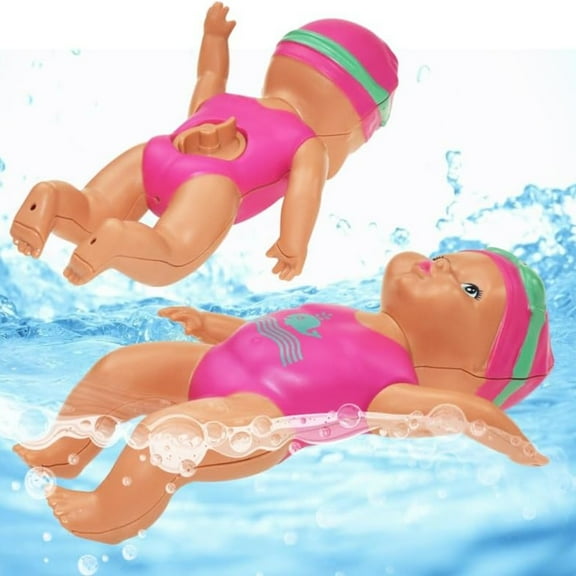 Mini Electric Swimming Doll for Kids, Waterproof Interactive Bath Water Toy, Summer Water Play Doll for Baby Toddler Pool Beach Bathtub Boys Girls