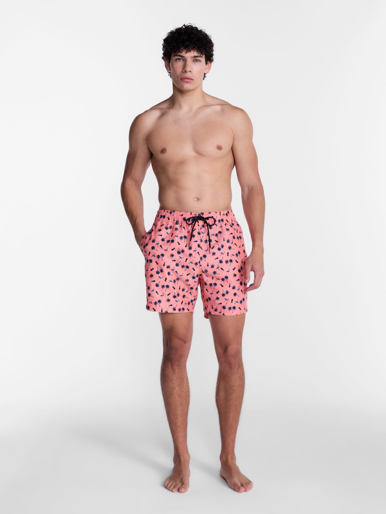 Party Sharks Men's Swim Trunks, 6.5" Inseam, Sizes S-XL