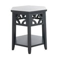 thumbnail image 4 of SAFAVIEH Connor Geometric Hexagon End Table w/ Shelf, Charcoal Grey, 4 of 8