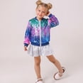 thumbnail image 4 of WOYY Toddler Girls Sequin Sparkly Jacket Glitter Fashion Gradient Bomber Jacket, Sizes 4-5T, 4 of 8
