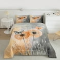 thumbnail image 3 of Manfei Orange Grey Dandelion Bedding Comforter Set, Kawaii Butterfly Twin Comforter Sets, Rustic Plant Botanical Reversible Bedding Set, Breathable Home Decor, 2-Piece, 3 of 9