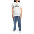 thumbnail image 4 of CafePress - Merry Christmas Women's Light Pajamas - Women's Short Sleeve Print T-Shirt and Pants Light Cotton Pajama Set, 4 of 7