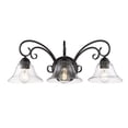 thumbnail image 6 of 3 Light Vanity Bathroom Light in Eclectic Style 9 inches High By 24 inches Wide-Rubbed Bronze Finish Bailey Street Home 170-Bel-4159951, 6 of 7
