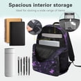 thumbnail image 5 of Pzuqiu Purple Butterfly Kids Backpack for Elementary to Middle School Students 17 Inch Large Capacity Backpack with Adjustable Padded Straps Back to School Casual Travel Schoolbag, 5 of 7