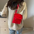 thumbnail image 4 of Bolso Bandolera Retro Hombro Clásico Unisex Color Sólido Femenino Al Aire Libre, 4 of 8