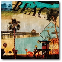 Courtside Market WEB-CT690-16x16 16 x 16 in. Beach Life Gallery-Wrapped Canvas Wall Art