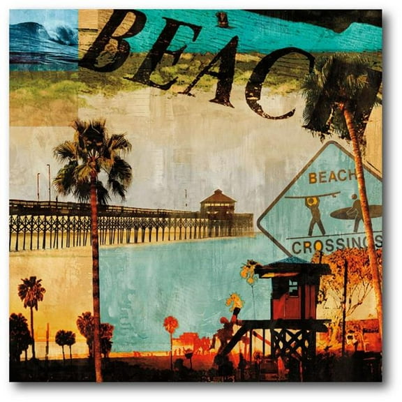 Courtside Market WEB-CT690-16x16 16 x 16 in. Beach Life Gallery-Wrapped Canvas Wall Art