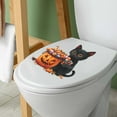 thumbnail image 4 of Honeeladyy 1 Sheet Halloween Toilet Lid Sticker, Halloween Toilet Lid Decal Sticker Decoration, Spooky Toilet Topper Scene Setter Decoration, PVC Bathroom Toilet Seat Clings, 4 of 6