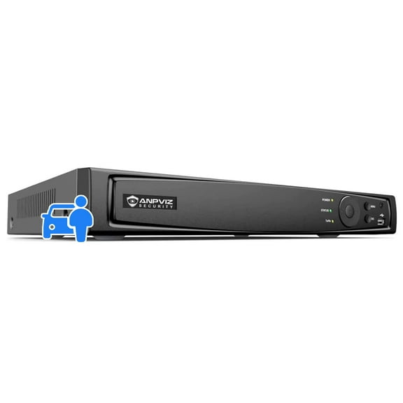 Anpviz 8 Channel H.265 4K Network Video Recorder (NVR) for 12MP/8MP/4MP IP Cameras with 8-Port PoE, 80Mbps Bandwidth, HDMI/VGA Outputs, 8TB HDD Support & Smart Analytics