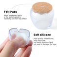 thumbnail image 3 of 16 Pcs Silicone Chair Leg Floor Protectors With Felt Prevent ScratchesM, 3 of 3