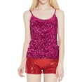 thumbnail image 2 of Gkeoshab Womens Vest 2026 Colorful Sequin Slim Fit Tank Top Sleeveless with Four-Way Stretch Party & Dance Vest Light Ashy One Size, 2 of 4