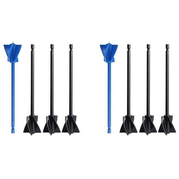 8 Pcs Epoxy Mixer Attachment for Drill, Reusable Paint and Resin Mixer Paddle to Mix Epoxy Resin, Paint, Ceramic Glaze