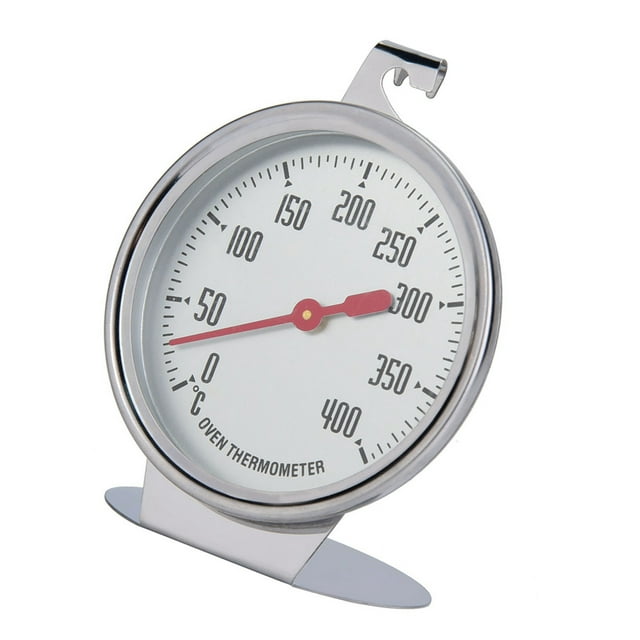 Termómetro de Horno de Acero inoxidable, Pantalla de Mediciónica en Tiempo real, Hornado de Cocina Compacto y delicado con Fahrenheit y Celsius, Medidor de Temperatura Sostenible