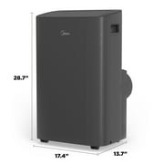Midea 10,000 BTU Smart Portable Air Conditioner with heat, New, Covers up to 450 Sq. ft., Gray, MAP10HS1XWGR-T