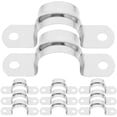 thumbnail image 1 of WORGEOUS 100 Uds Clips de correa de tubo abrazaderas de tubo en U abrazaderas de tensión de tubo de alta resistencia Clips de correa de acero inoxidable, 1 of 8