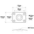 thumbnail image 5 of Black Universal Electric Guitar Output Jack Plate Socket Rectangle Tele Ibanez, 5 of 10
