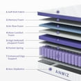 thumbnail image 5 of Anmiz 10 inch Full Size Mattress, CertiPUR-US Certified Memory Foam Hybrid Mattress in a Box, Breathable Soft Knitted Fabric Cover, 5-Zone Coils Support, Medium Firm Feel, Pressure Relief, 5 of 9