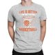 thumbnail image 1 of Camiseta Life is Better with Basketball Hombre-015689-Gris-XXL Tmvgtek Para estrenar, 1 of 2